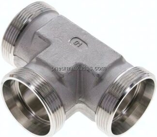 T-Schneidringverschraubung 42 L (M52x2), ohne Mutter & Schneidring, 1.4571