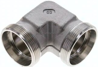 Winkel-Schneidringverschraubung 42 L (M52x2), ohne Mutter & Schneidring, 1.4571