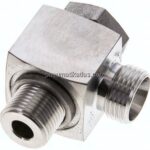 Winkel-Schwenkverschraubung G 3/8"-12 L (M18x1,5), ohne Mutter & Schneidring, 1.4571