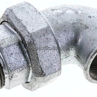 Winkel-Verschraubung flach dichtend Rp/R 1-1/2"(IG/AG)