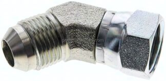 45°-Einschraubwinkel, UNF 3/4"-16 (JIC), Stahl verzinkt