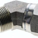 45°-Einschraubwinkel, UN 1-5/16"-12 (JIC), Stahl verzinkt