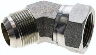 45°-Einschraubwinkel, UN 1-5/16"-12 (JIC), Stahl verzinkt