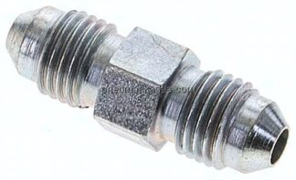 Doppelnippel UNF 7/16"-20(JIC)-UNF 7/16"-20(JIC), Stahl verzinkt