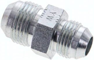 Doppelnippel UNF 7/8"-14(JIC)-UNF 3/4"-16(JIC), Stahl verzinkt