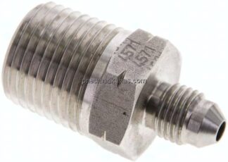 Doppelnippel NPT 1/2"-UNF 7/16"-20(JIC), 1.4571