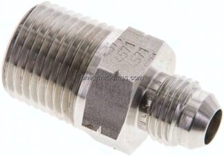Doppelnippel NPT 1/2"-UNF 9/16"-18(JIC), 1.4571