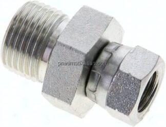 Einstellb. Einschraubverschr. 60°Keg.(G 1/4")-G 1/2"(AG)