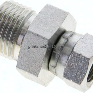Einstellb. Einschraubverschr. 60°Keg.(G 1/4")-G 1/2"(AG)