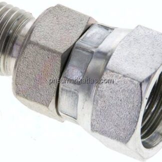 Einstellb. Einschraubverschr. 60°Keg.(G 3/8")-G 1/4"(AG)