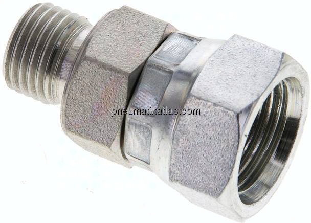 Einstellb. Einschraubverschr. 60°Keg.(G 3/8")-G 1/4"(AG)