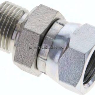 Einstellb. Einschraubverschr. 60°Keg.(G 3/8")-G 3/8"(AG)