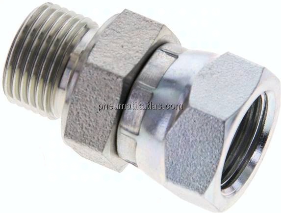 Einstellb. Einschraubverschr. 60°Keg.(G 3/8")-G 3/8"(AG)
