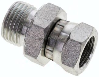 Einstellb. Einschraubverschr. 60°Keg.(G 3/8")-G 1/2"(AG)