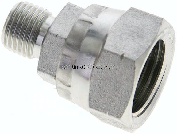 Einstellb. Einschraubverschr. 60°Keg.(G 1/2")-G 1/4"(AG)