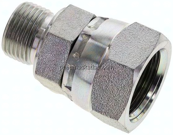 Einstellb. Einschraubverschr. 60°Keg.(G 1/2")-G 3/8"(AG)