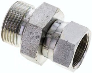 Einstellb. Einschraubverschr. 60°Keg.(G 3/4")-G 1"(AG)
