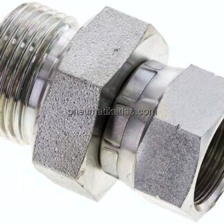 Einstellb. Einschraubverschr. 60°Keg.(G 3/4")-G 1"(AG)