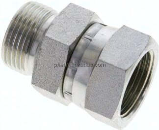Einstellb. Einschraubverschr. 60°Keg.(G 1")-G 1"(AG)