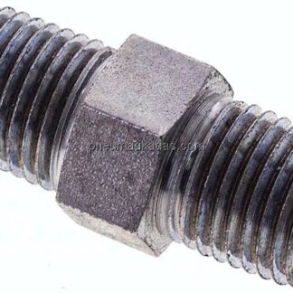 Doppelnippel NPT 1/4"-NPT 1/4", Stahl verzinkt