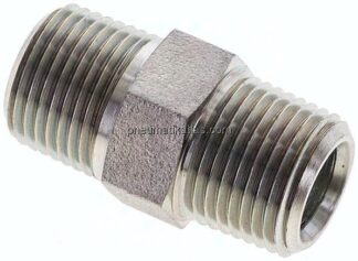 Doppelnippel NPT 3/8"-NPT 3/8", Stahl verzinkt