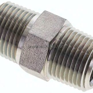 Doppelnippel NPT 3/8"-NPT 3/8", Stahl verzinkt