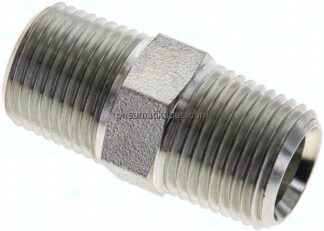 Doppelnippel NPT 1/2"-NPT 1/2", Stahl verzinkt