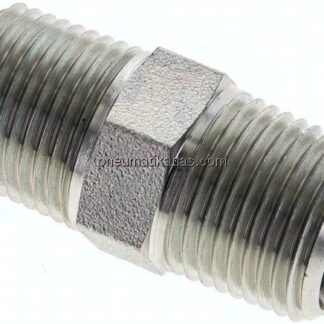 Doppelnippel NPT 1/2"-NPT 1/2", Stahl verzinkt