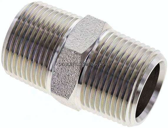 Doppelnippel NPT 1"-NPT 1", Stahl verzinkt