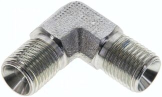 90°-Winkel, 60°Konus G 1/4"-G 1/4" (AG), Stahl verzinkt
