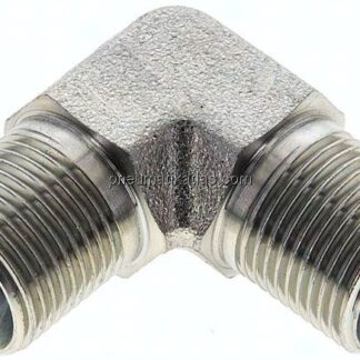 90°-Winkel, 60°Konus G 3/8"-G 3/8" (AG), Stahl verzinkt