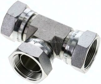 T-Verschraubung,60°Konus G 1-1/4" (IG), Stahl verzinkt