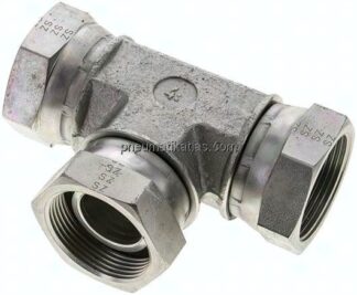 T-Verschraubung,60°Konus G 1-1/2" (IG), Stahl verzinkt