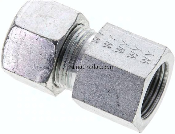 Aufschraub-Schneidringverschr. M 22x1,5-16 S (M24x1,5), Stahl verzinkt