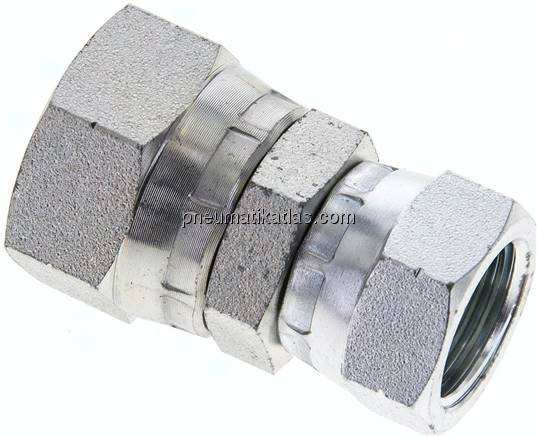 Gerader Verbinder 60°-Konus, G 3/4"-G 1/2", Stahl verzinkt