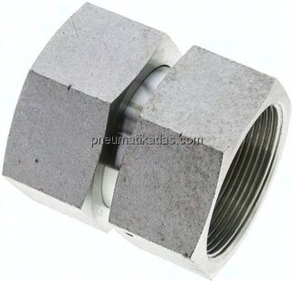 Gerader Verbinder 60°-Konus, G 2"-G 2", Stahl verzinkt