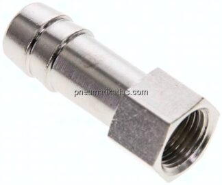 Aufschraub-Schlauchtülle G 1/8"-9 (3/8")mm, Messing vernickelt