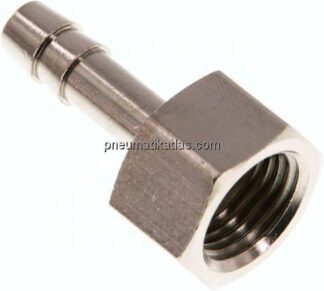Aufschraub-Schlauchtülle G 1/4"-6 (1/4")mm, Messing vernickelt