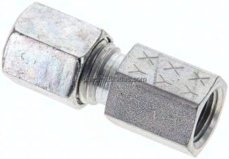 Aufschraub-Schneidringverschr. M 10x1-6 L (M12x1,5), Stahl verzinkt