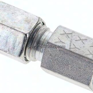 Aufschraub-Schneidringverschr. M 10x1-6 L (M12x1,5), Stahl verzinkt