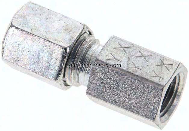 Aufschraub-Schneidringverschr. M 10x1-6 L (M12x1,5), Stahl verzinkt