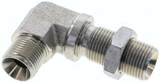 Winkel-Schottnippel, 60°-Kegel G 3/8", Stahl verzinkt