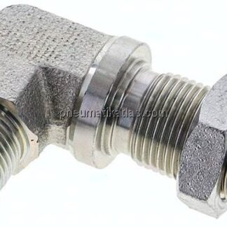 Winkel-Schottnippel, 60°-Kegel G 3/8", Stahl verzinkt