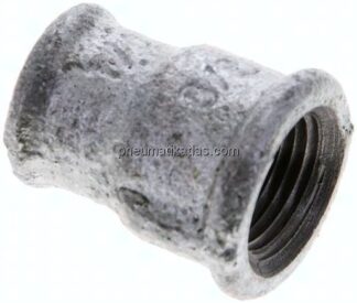 Rundmuffe Rp 3/8"-Rp 1/4", Temperguss verzinkt