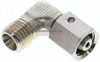 Einstellb. Winkel-Schneidringverschr. 6 L (M12x1,5), ohne Mutter & Schneidring, Stahl verzinkt