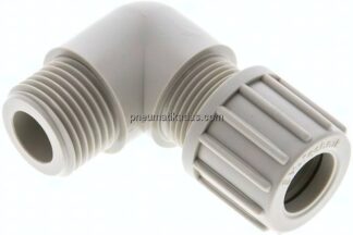 Winkel-Verschraubung G 1/2"-14x12mm, Polypropylen