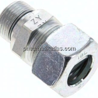 Gerade Schneidringverschr. M 22x1,5-18 L (M26x1,5), Stahl verzinkt