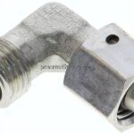 Einstellb. Winkel-Schneidringverschr. 8 L (M14x1,5), ohne Mutter & Schneidring, Stahl verzinkt