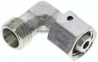 Einstellb. Winkel-Schneidringverschr. 8 L (M14x1,5), ohne Mutter & Schneidring, Stahl verzinkt