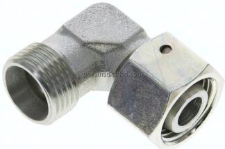 Einstellb. Winkel-Schneidringverschr. 12 L (M18x1,5), ohne Mutter & Schneidring, Stahl verzinkt